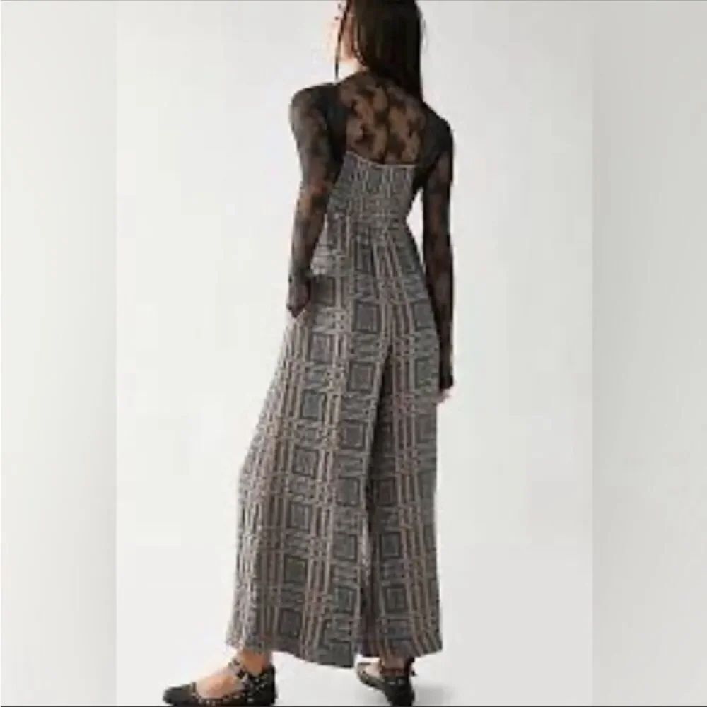 Free People Marley Plaid One Piece Jumpsuit - Picture 6 of 6